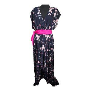 New - ELIZA J - Midnight Blue High Low Floral Maxi Dress
